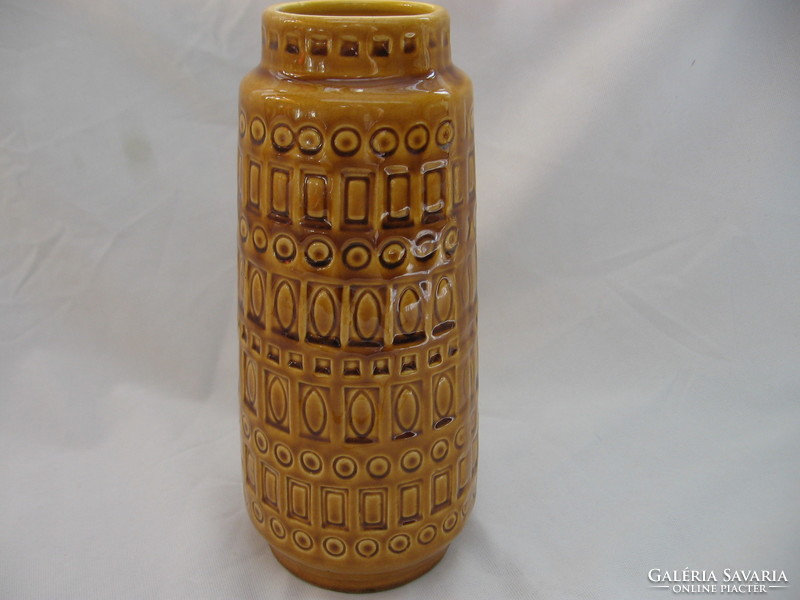 Retro scheurich Inca honey-yellow vase 260-22
