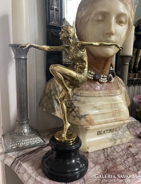 Dancer - art deco bronze statue