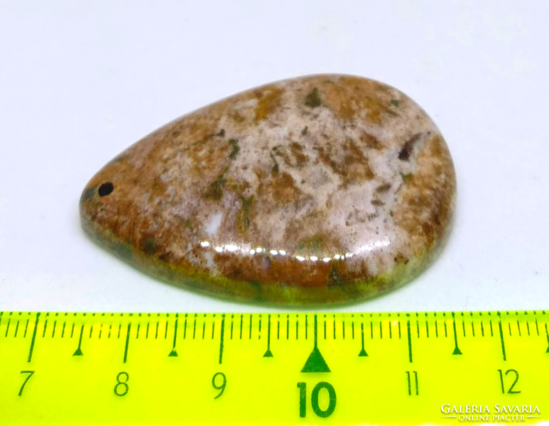 Ocean jasper mineral cabochon pendant pearl q64050