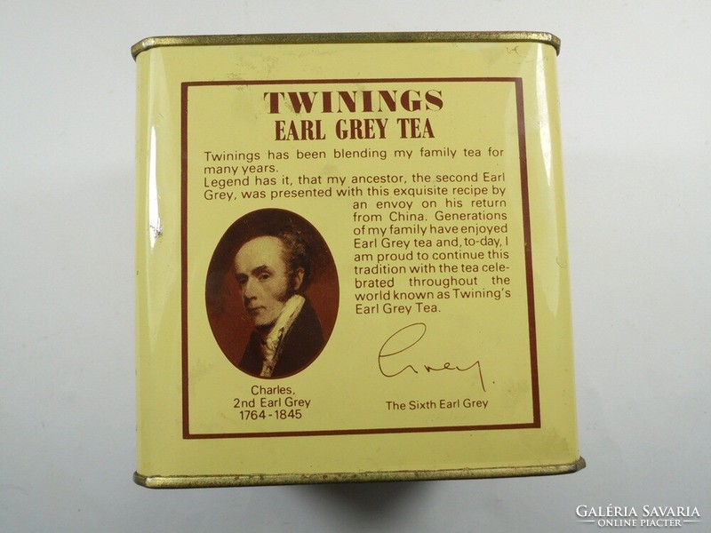 Retro English tea metal tin box - twinings earl gray tea