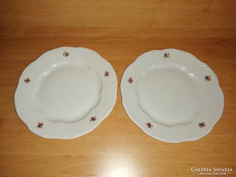 Zsolnay porcelán lapostányér párban 23,5 cm (2p)