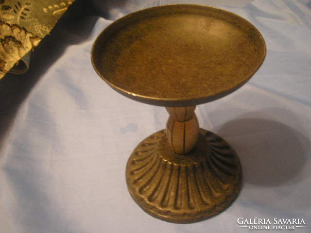 N2 antique casting aufsatz table center offering + center gilded wood rarity 16-cm