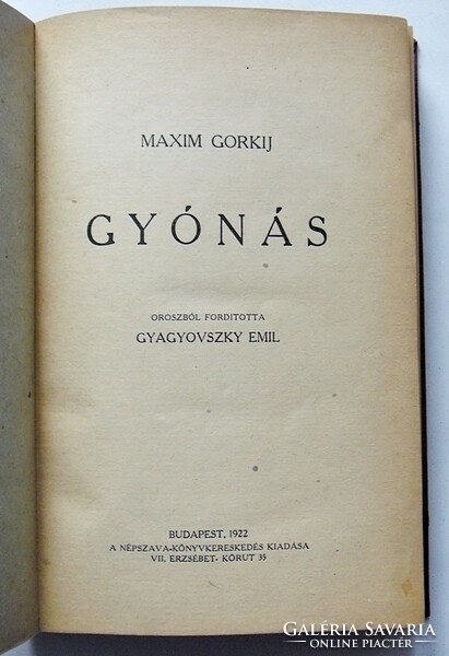 Gorkij: Gyónás (1922)