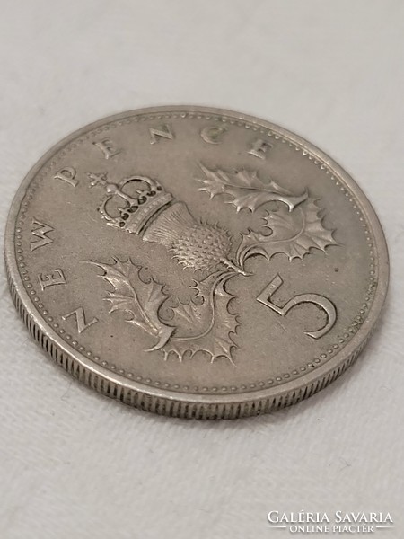 England, ii. Queen Elizabeth, 5 new pence, 1969.