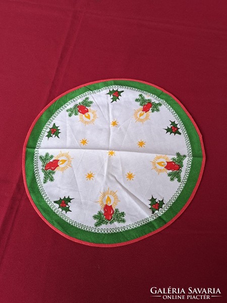 Gyönyörű terítő asztalterítő porcelàn dísztárgy alá karácsonyi karácsony ünnep