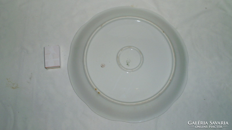 Régi Zsolnay nagy tányér - szilva, dió dekorral - 30 cm