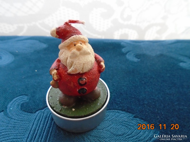 Hand-painted figural candle of Santa Claus
