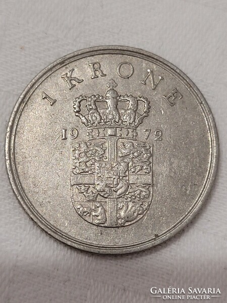 Denmark, 1 kroner, 1972.