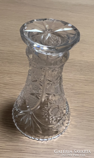 Ajka kristály  csiszolt váza 13 cm