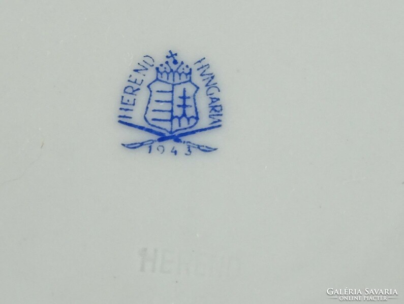 0K845 Régi Herendi porcelán teáskészlet 1943