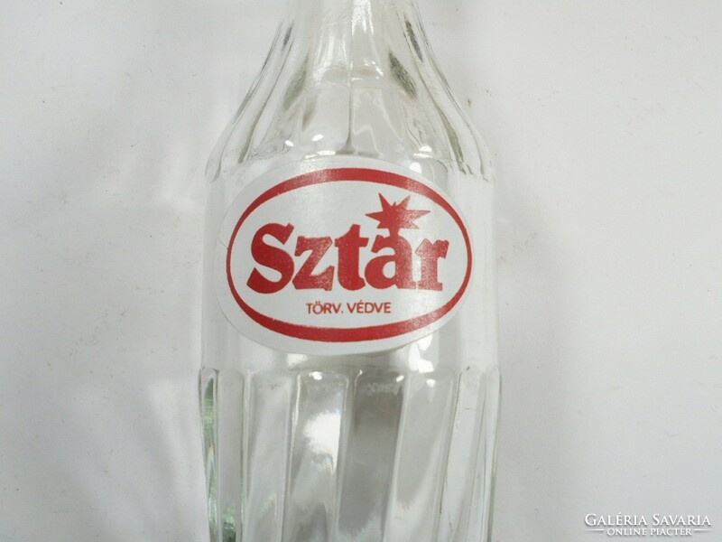 Retro star soft drink glass bottle - painted inscription - 0.2 Liter - from the 1970s-1980s