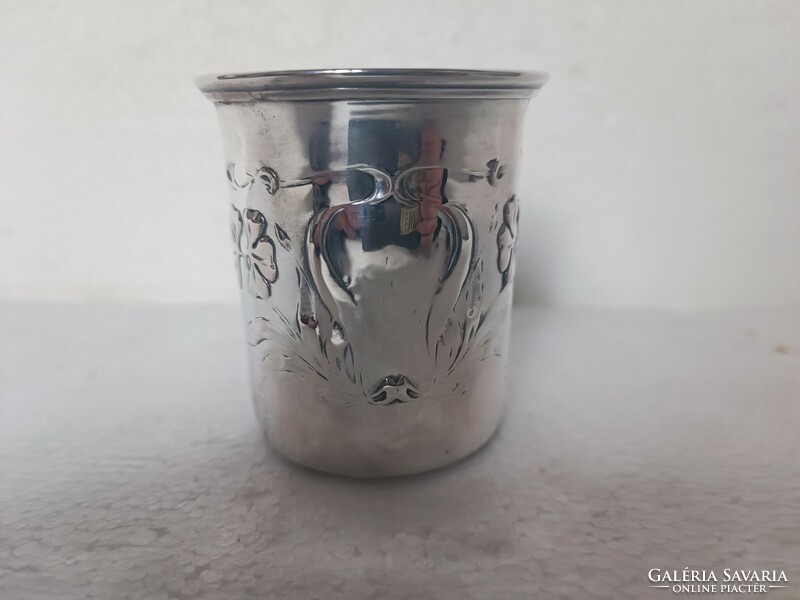 Art Nouveau silver baptismal cup bachruch antal pest