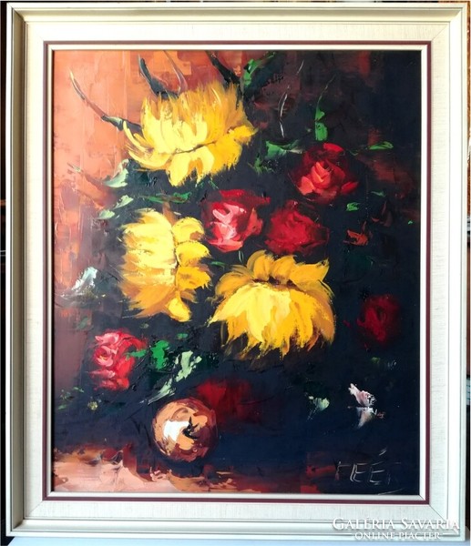 Peonies, a modern painting by a Dutch painter