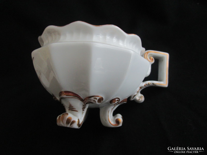 Secession art nouveau collector's glass cup gilded porcelain
