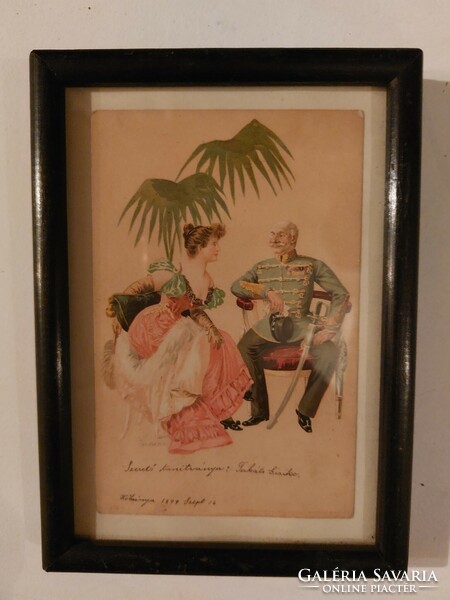 Antique postcard with a lovely scene by Richard Geiger