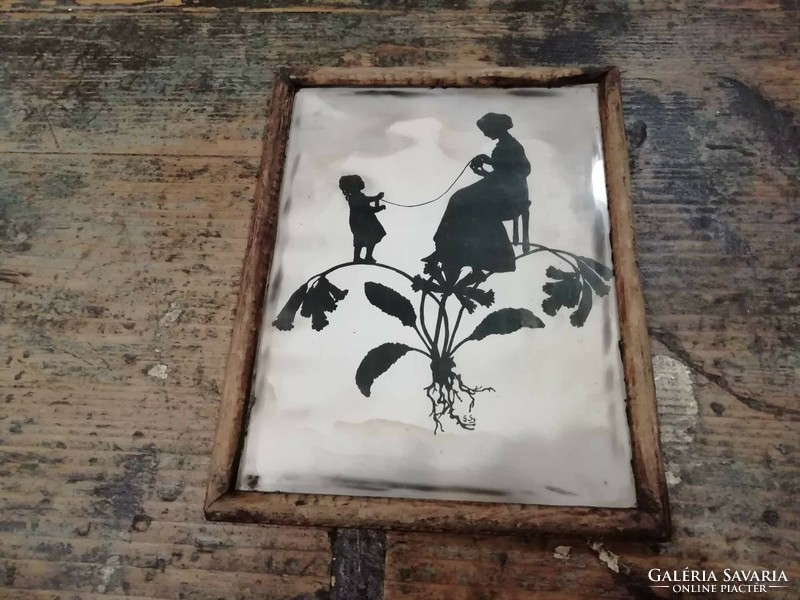 Shadow or shadow style print, marked late 19th century, nice decorative item, vintage