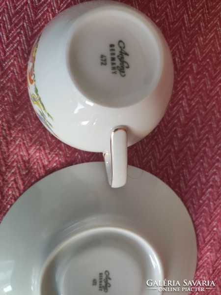 Német Arsberg Germany jelzésű mesejelenetes csésze tányérkával