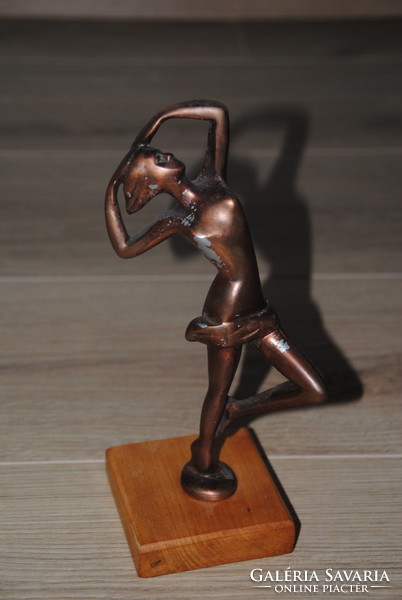 Art deco woman statue metal