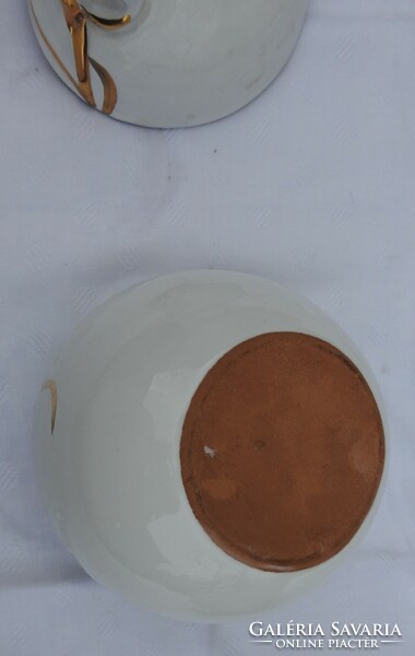 Gömb alakú kerámia bombonier - cukortartó