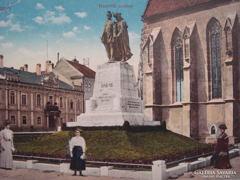 Régi képeslap 1915 Kassa Honvéd szobor fotó levelezőlap
