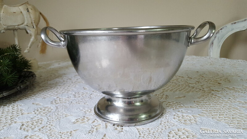 Antique old wmf cromargan footed mixing bowl, foam