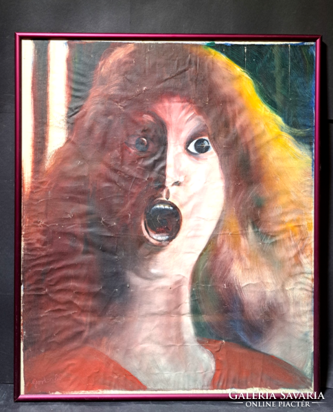 Gordon - A sikoly, 1986 (kerettel 61x51 cm) olaj, vászon