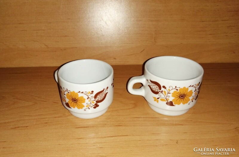 Pair of Alföldi porcelain menses coffee cups (8/k)