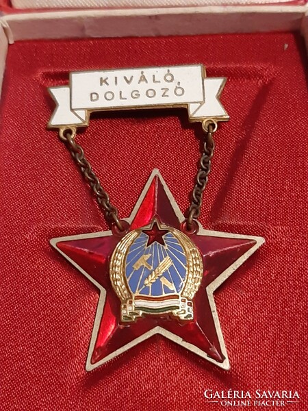 Excellent employee award with Rákosi coat of arms