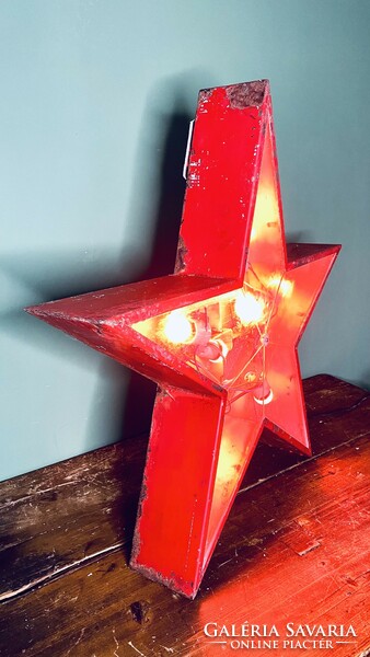 Large red star MSZMP original lamp
