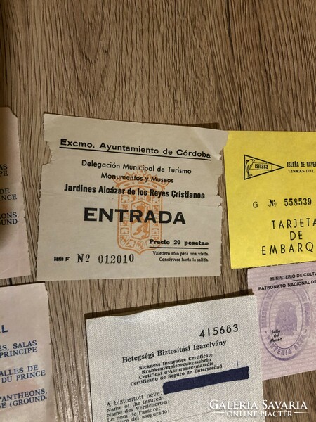 Spanyol Iberia- Beszállókártyatartó+ Belépők