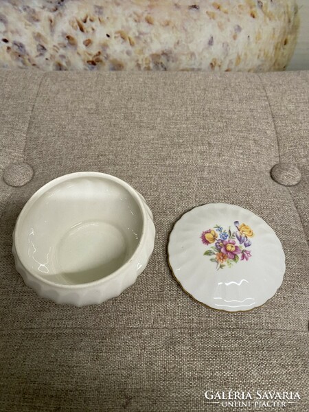 GDR German porcelain flower pattern bonbonier a32