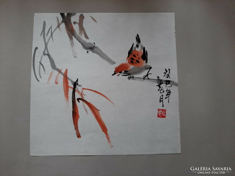 Bird on the branch, Chinese painting