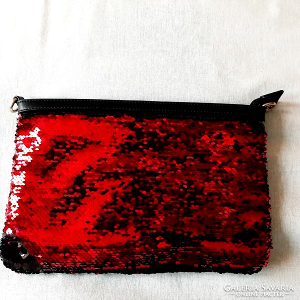 Black, red bag, casual bag, smoothing sequins