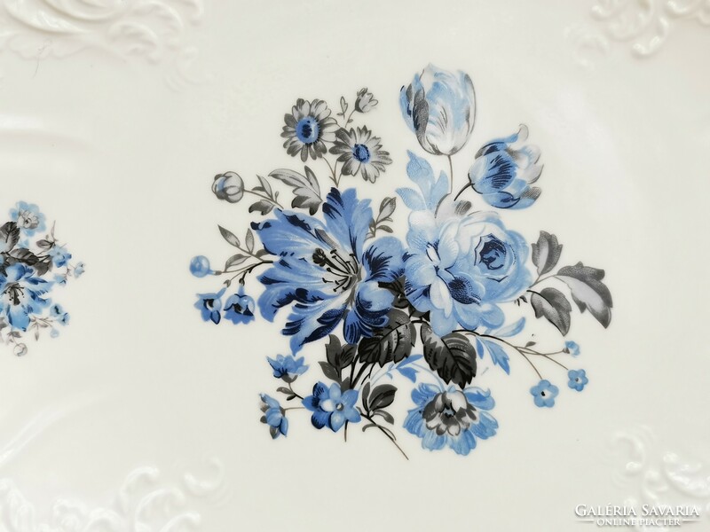 Bernadotte blue rose serving bowl,