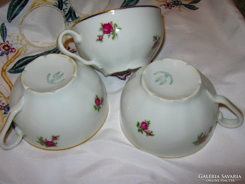 3 antik rózsás Haas és Czjzek   teás csésze