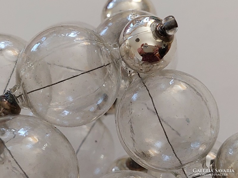 Régi üveg karácsonyfadísz hókristály nagy üvegdísz hópehely