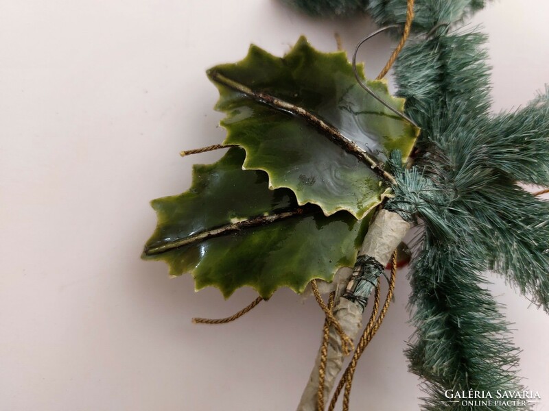 Retro Christmas tree decoration with pine branch
