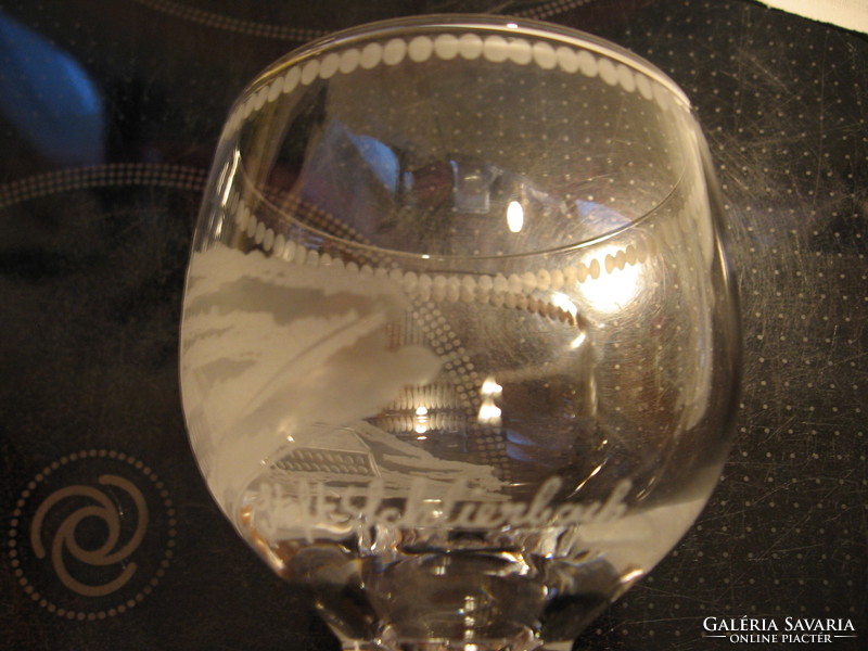 Antique, museum polished commemorative glass, Römer, stemmed glass stift schlierbach