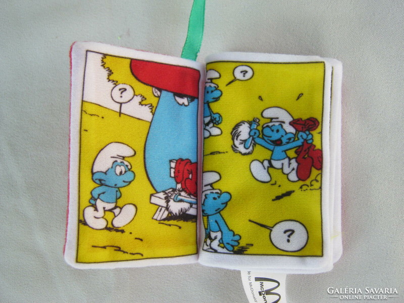 McDonald's -  Hupikék törpikék játék textil könyvecske