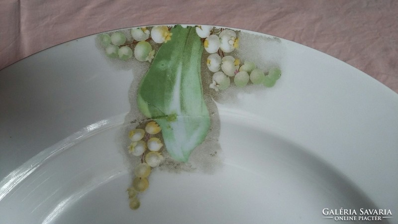 O. & E. G. Royal austria large porcelain bowl with lily of the valley pattern