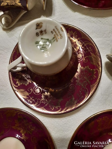 Antik  német   kávés készlet  Alka Kunst - Alboth Kaiser  porcelán kávés csészék