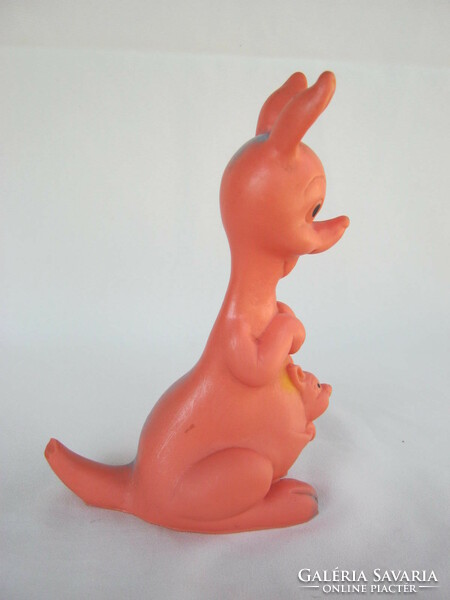 Plastolus retro rubber toy kangaroo