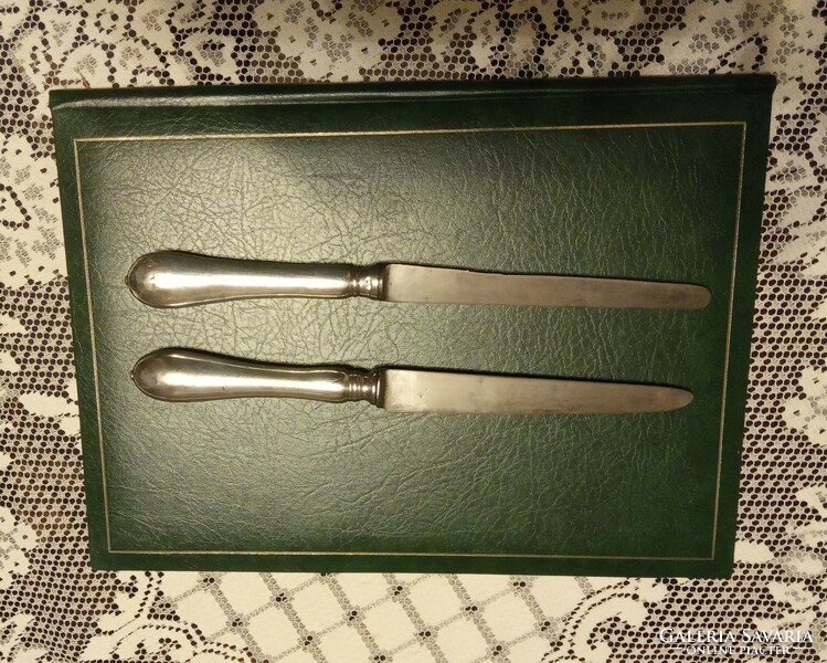 Antik jelzett ezüst kés kések nem rozsdásodó acél pengével