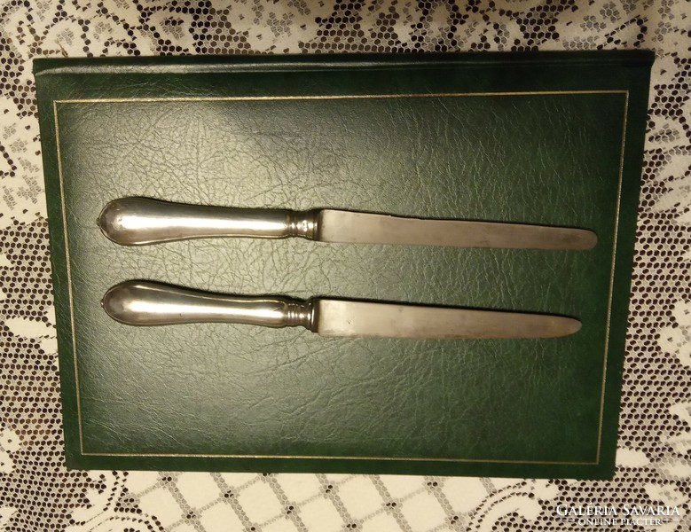 Antik jelzett ezüst kés kések nem rozsdásodó acél pengével