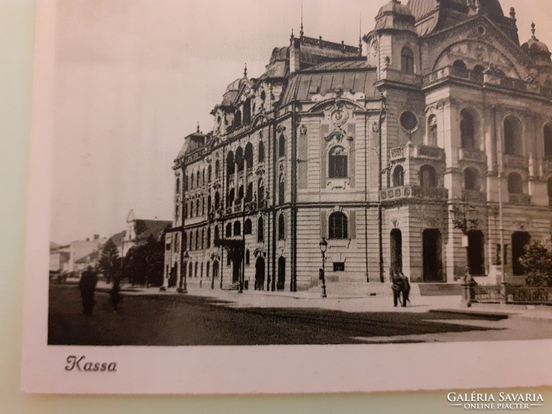 Régi képeslap Kassa Nemzeti színház fotó levelezőlap