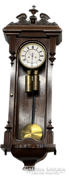 2 Heavy quarter strike, freshly serviced antique wall clock!