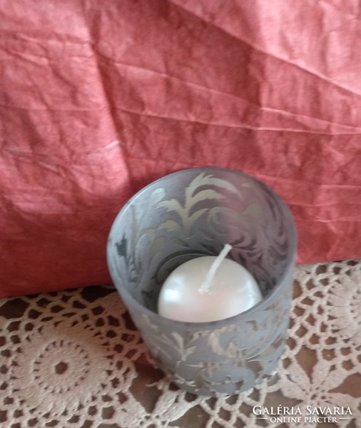 Silver leaf shiny candle holder glass for Christmas, decoration, recommend!