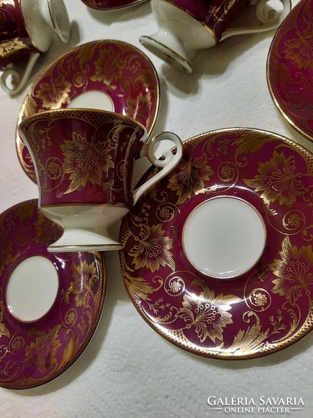 Antique german coffee set alka kunst - alboth kaiser porcelain coffee cups