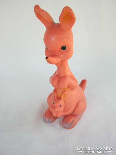 Plastolus retro rubber toy kangaroo