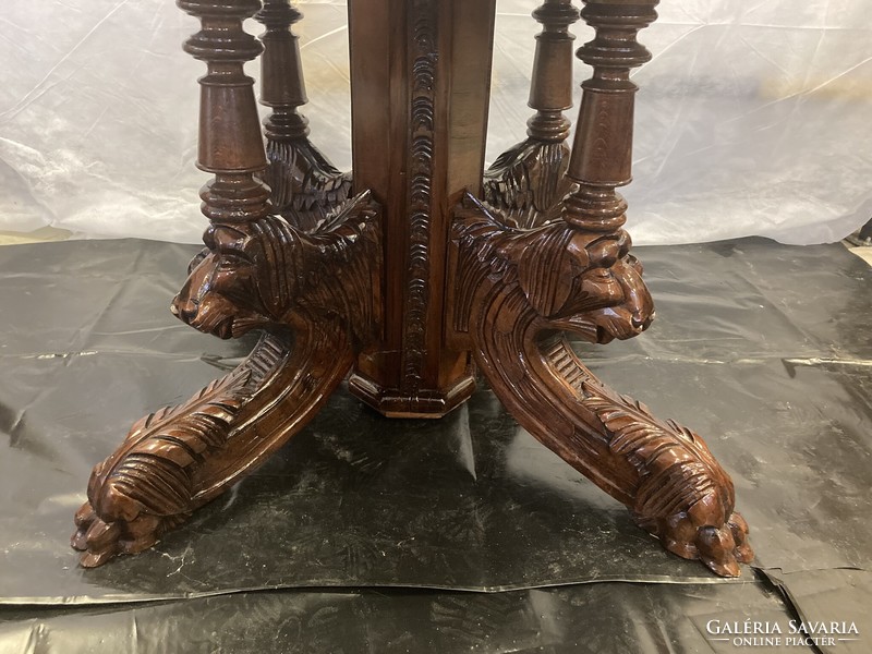 Richly carved eclectic style table